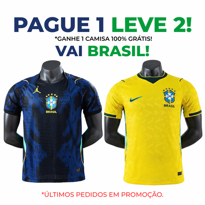 Camisa da Seleção Brasileira Oficial | Copa de 2026/2027 - PAGUE 1 LEVE 2